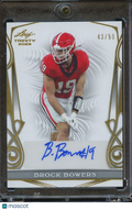 Brock Bowers 2023 Leaf Trinity Auto Autograph RC Georgia Bulldogs 43/50