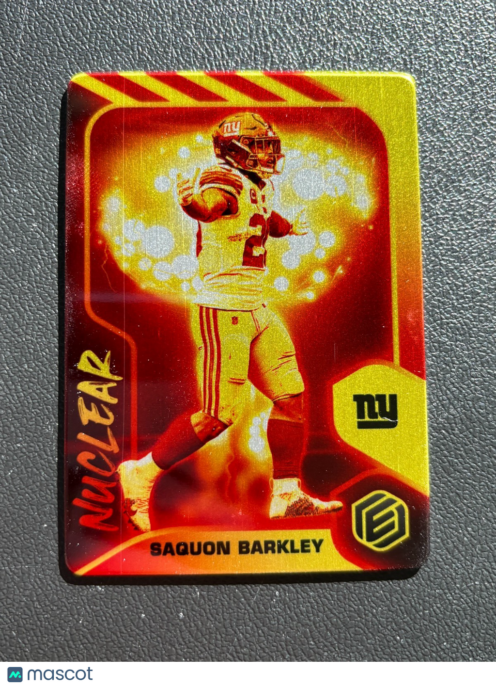 Saquon Barkley 2021 Elements Nuclear SSP CASE HIT Metal Card Eagles NY Giants