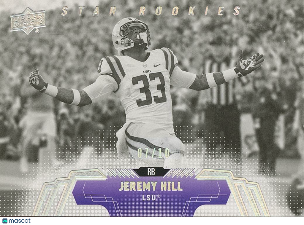 Jeremy Hill 2014 Upper Deck Black & White SSP Rookie RC LSU Tigers 7/10