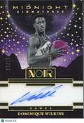 Dominique Wilkins 2024-25 NOIR Midnight Auto Autograph GOLD Atlanta Hawks 8/10