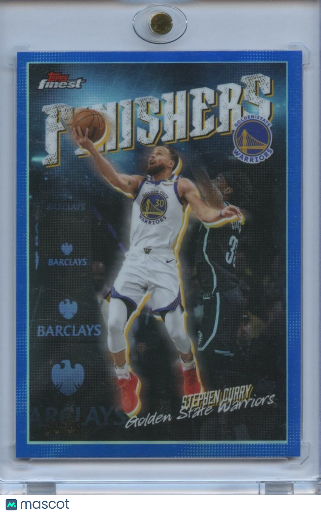 Stephen Curry 2025-26 Topps Chrome Finishers Blue Refractor Warriors 38/99