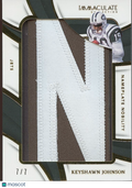 Keyshawn Johnson 2024 Immaculate Nameplate "N" Patch New York Jets 7/7