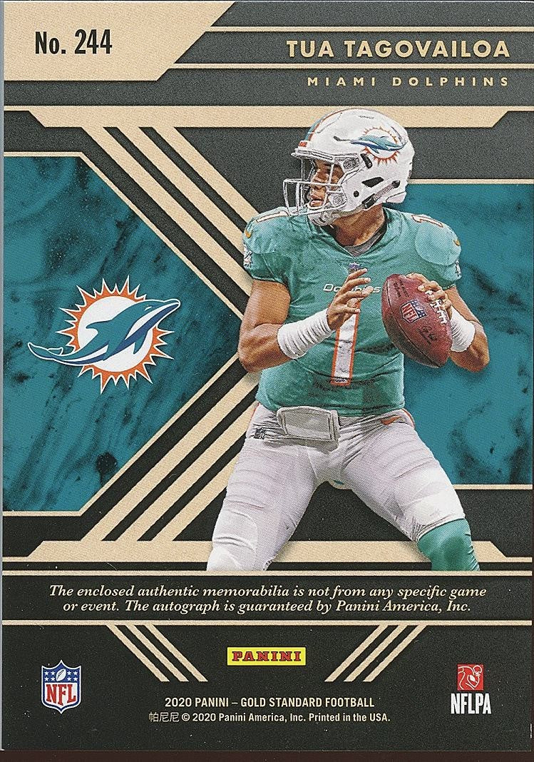 Tua Tagovailoa 2020 Gold Standard Auto Autograph Patch RC Miami Dolphins 15/49