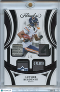 Luther Burden III 2025 Flawless NFL Shield Laundry Tag Patch RC Bears 2/3