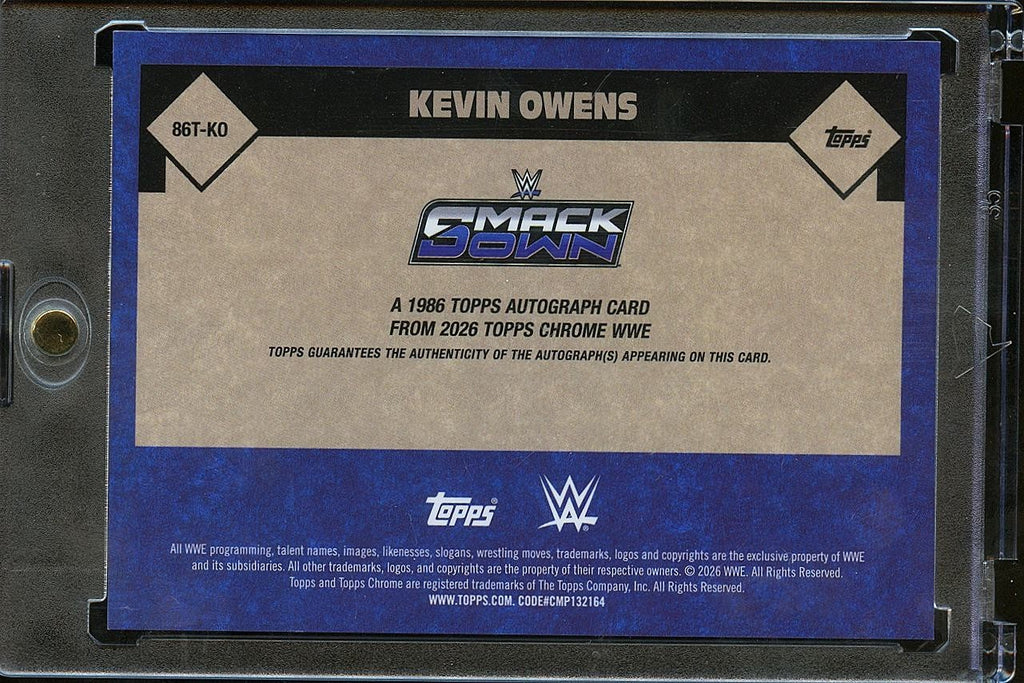 Kevin Owens 2025 Topps Chrome GOLD '86 Auto Autograph WWE Wrestling 41/50