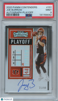 Joe Burrow 2020 Contenders Auto Autograph RC Cincinnati Bengals 21/99 PSA 9
