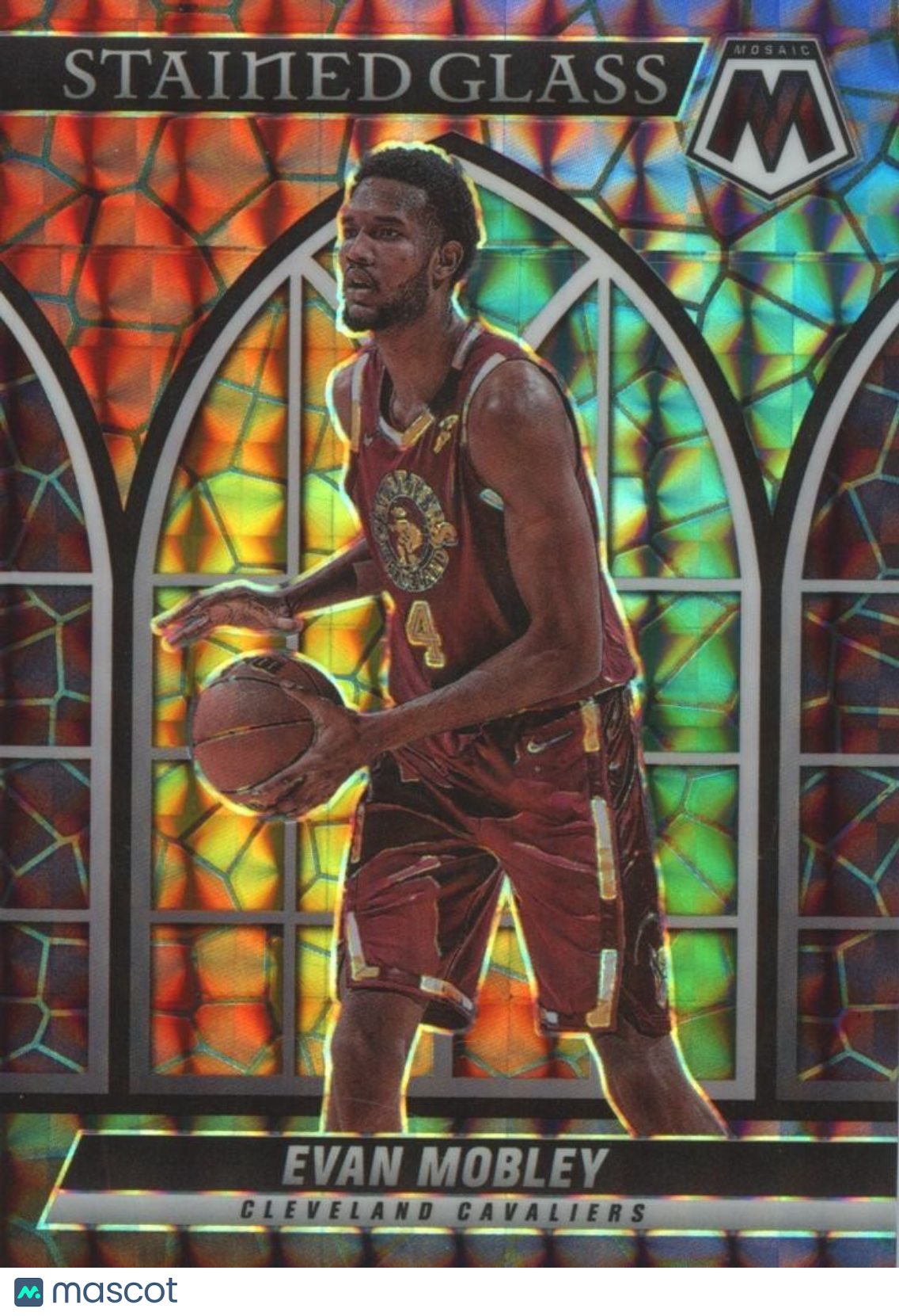 Evan Mobley 2021-22 Mosaic Stained Glass SSP CASE HIT Rookie RC Cavaliers