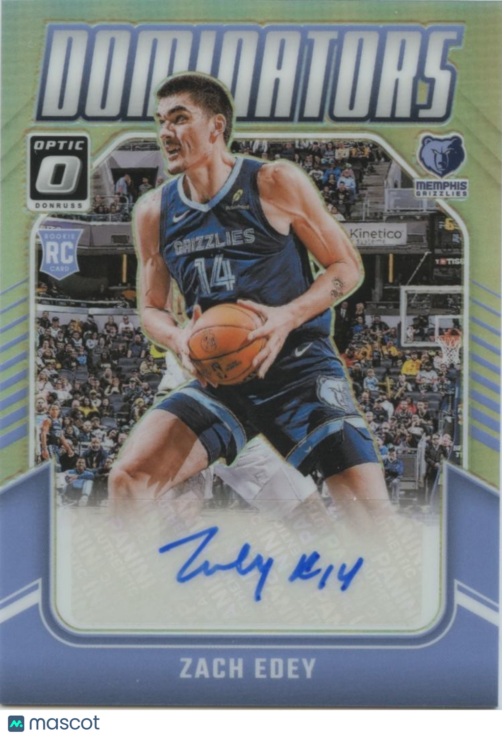 Zach Edey 2024-25 Optic Dominators Auto Autograph Rookie RC Grizzlies 73/99