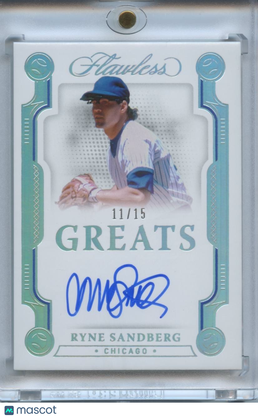 Ryne Sandberg 2022 Flawless on card Auto Autograph Chicago Cubs 11/15