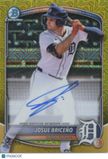 Josue Briceno 2025 Bowman Chrome 1st GOLD Mega Box Auto Autograph Tigers 13/50