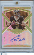 Drew Brees 200 Plates & Patches On Card Auto Autograph New Orleans Saints 40/50