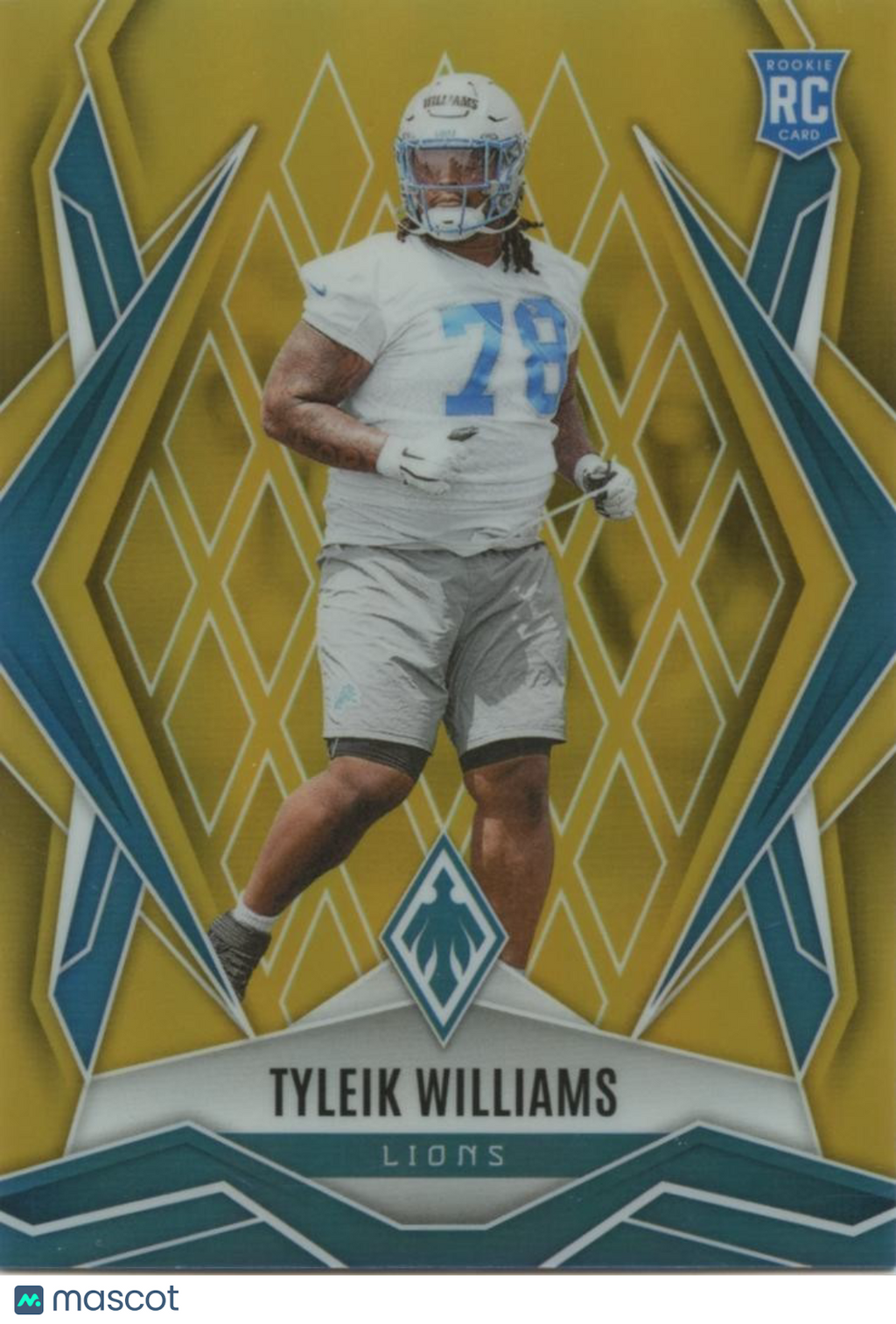 Tyleik Williams 2025 Phoenix GOLD Prizm Rookie RC Detroit Lions 5/10