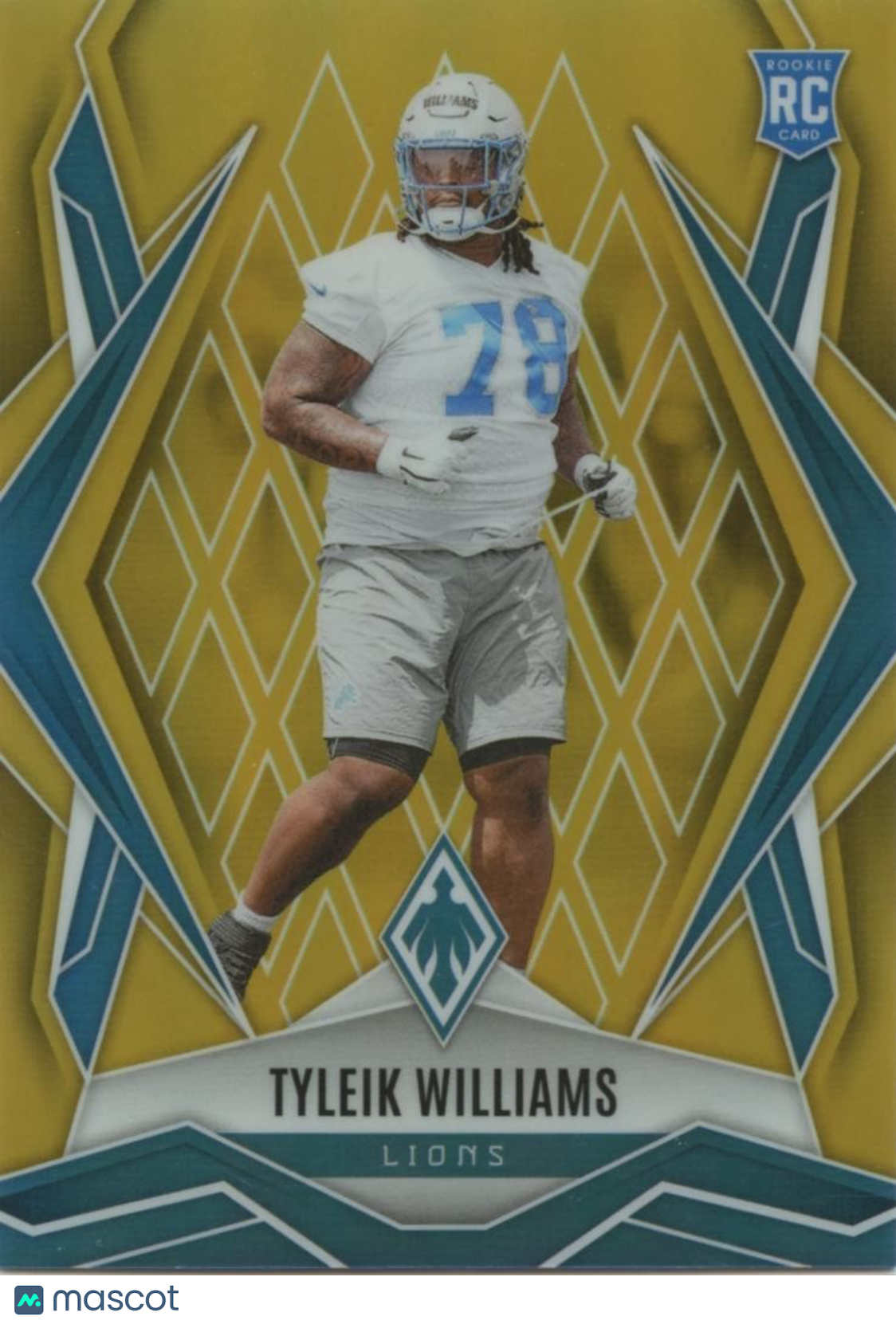 Tyleik Williams 2025 Phoenix GOLD Prizm Rookie RC Detroit Lions 5/10
