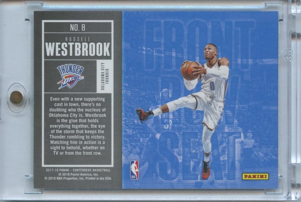 Russell Westbrook 2017-18 Contenders Front-Row Cracked Ice OKC Thunder 23/25