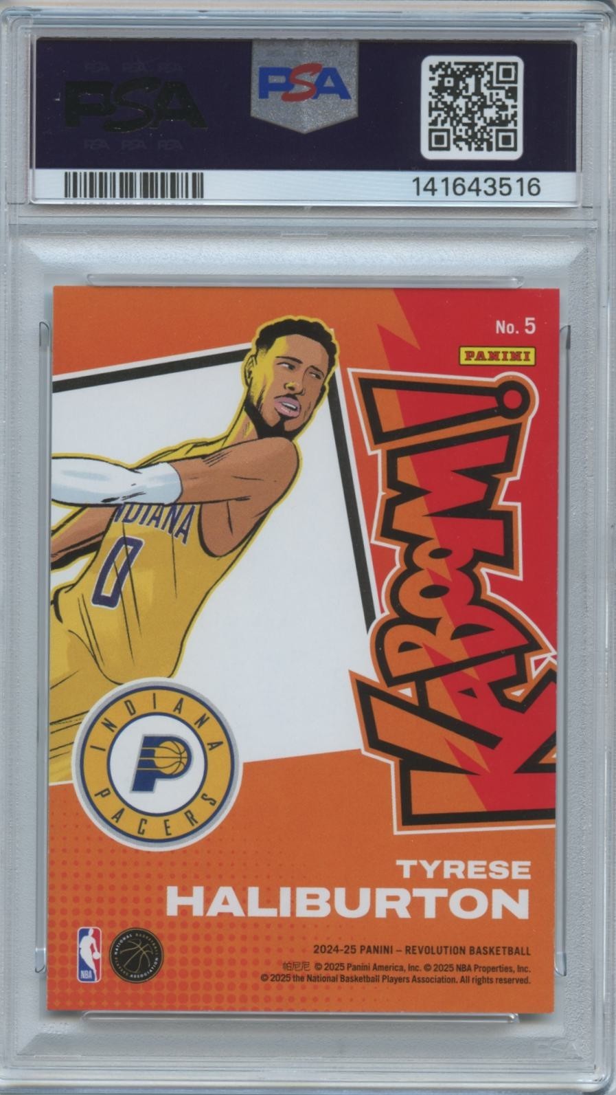 Tyrese Haliburton 2024-25 Revoluion KABOOM! SSP CASE HIT Indiana Pacers PSA 9