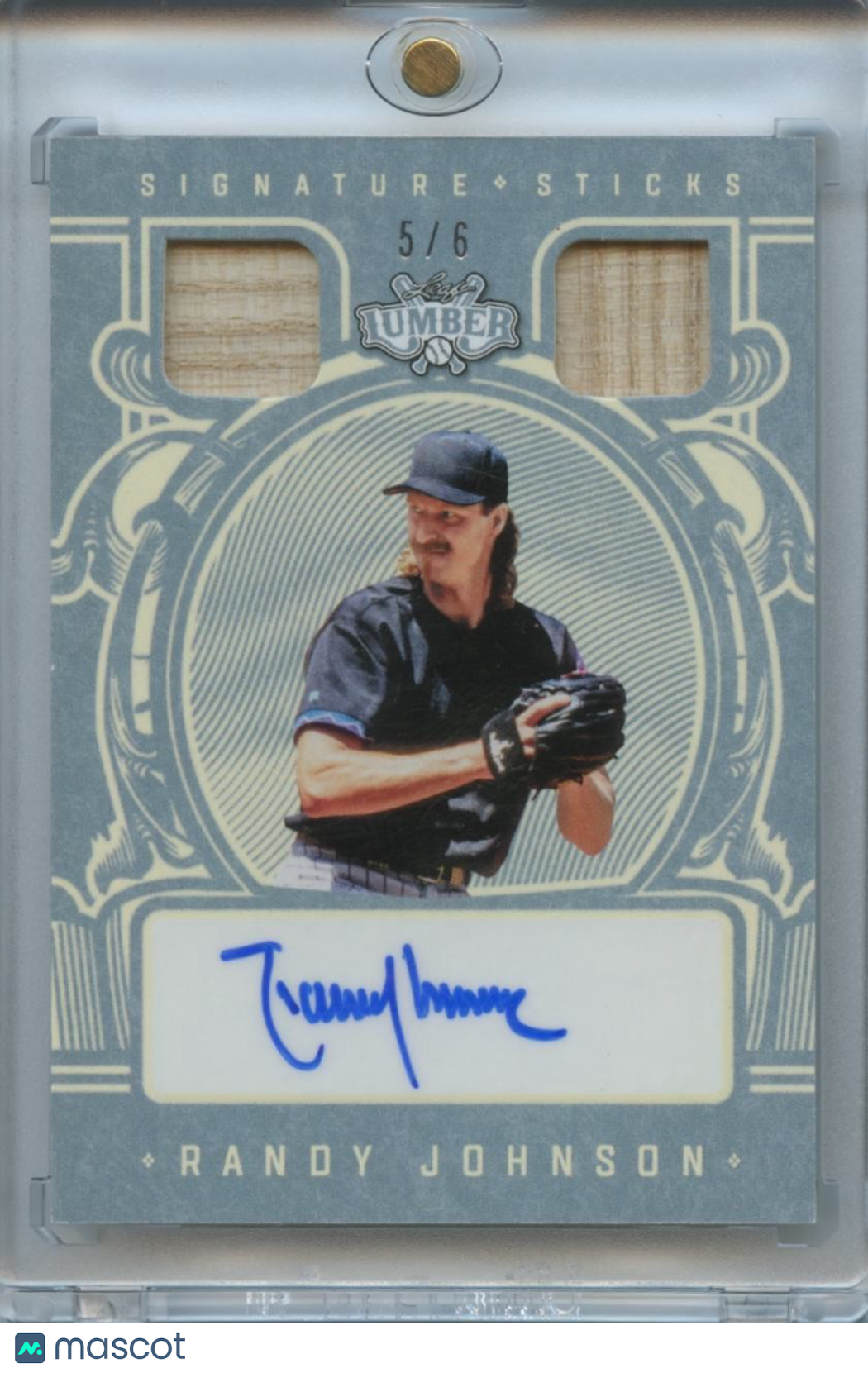 Randy Johnson 2025 Leaf Lumber Auto Autograph Game Used Bat Diamondbacks 5/6