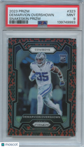 Demarvion Overshown 2023 Prizm Snakeskin SSP Rookie RC Dallas Cowboys PSA 9