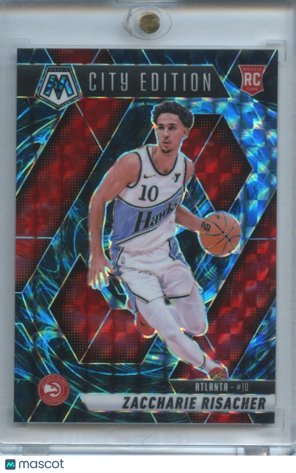 Zaccharie Risacher 2024-25 Mosaic Genesis Rookie RC SSP Atlanta Hawks #274