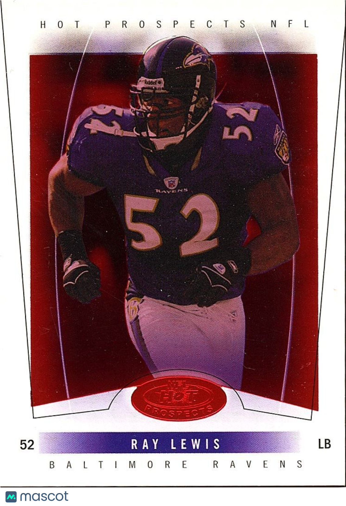 Ray Lewis 2004 Hot Prospects RED Hot Baltimore Ravens 50/50 #14