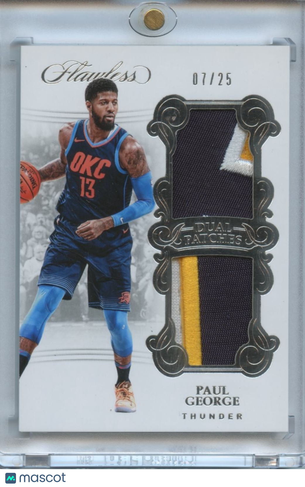 Paul George 2017-18 Flawless Game Worn Patch Indiana Pacers OKC Thunder 7/25