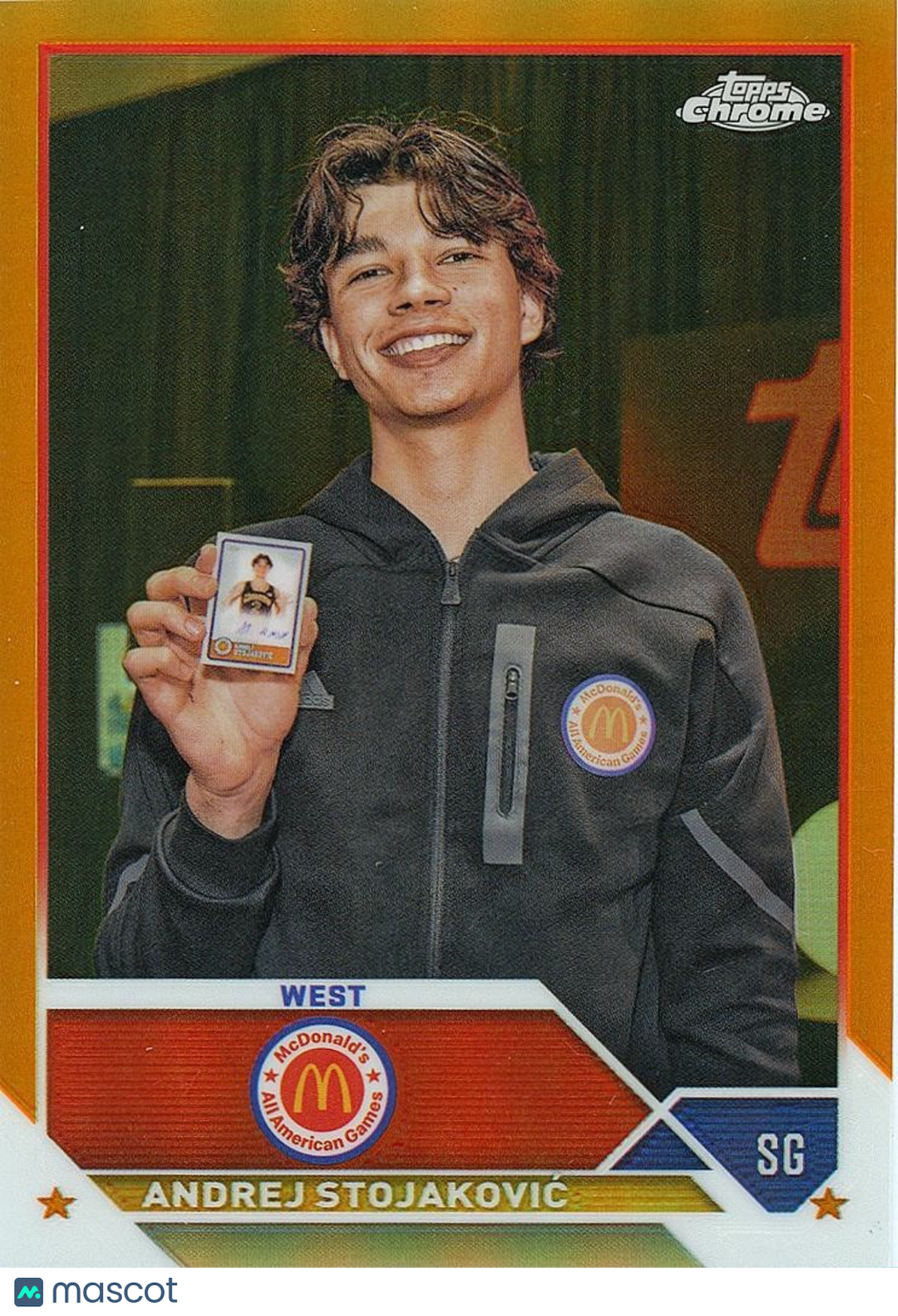 Andrej Stojakovic 2023 Topps Chrome Mcdonalds Orange Refractor 13/25