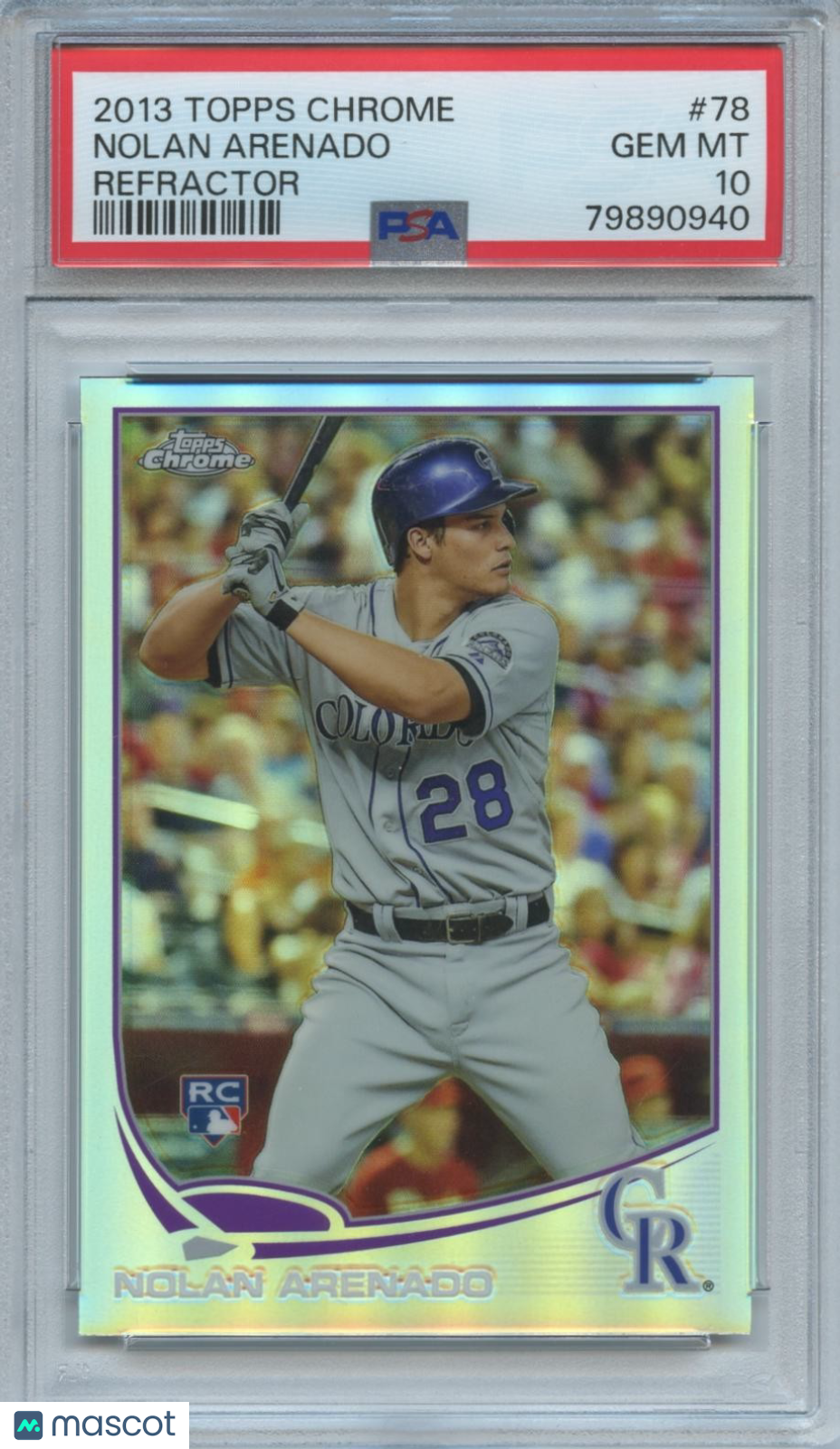 Nolan Arenado 2013 Topps Chrome Refractor Rookie RC Rockies PSA 10