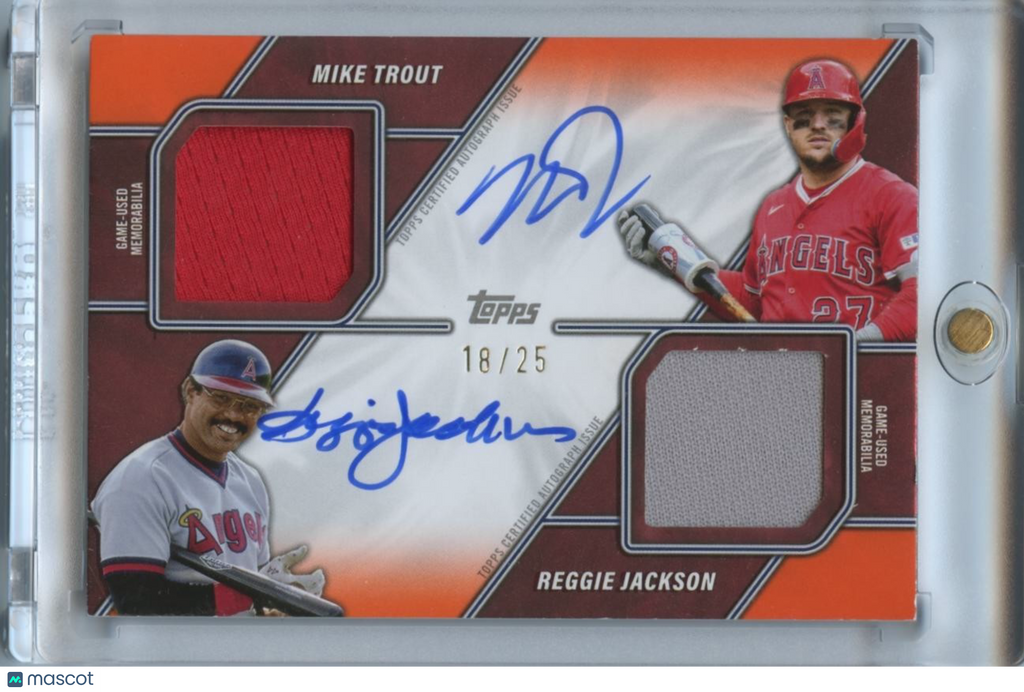 Mike Trout / Reffie Jackson 2026 Topps Auto Autograph GW Patch Angels 18/25