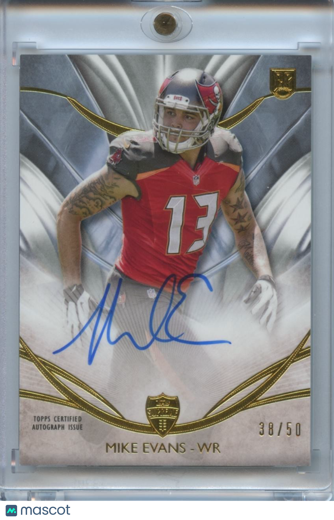 Mike Evans 2014 Topps Strata On Card Auto Autograph RC Tampa Bay Buccaneers /50