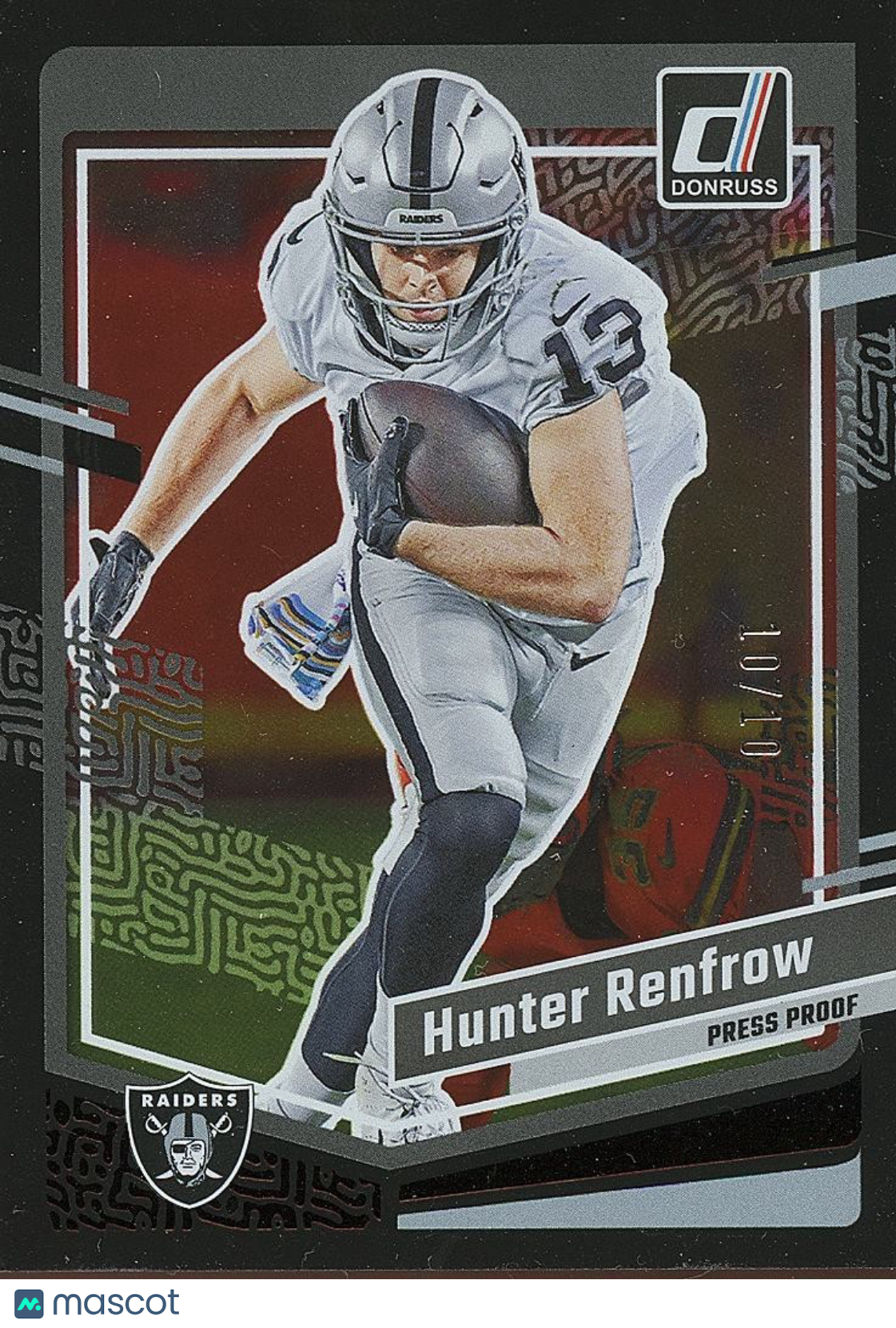 Hunter Renfrow 2023 Donruss Black Press Proof Oakland Raiders #175 10/10