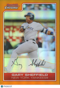 Gary Sheffield 2006 Bowman Chrome Orange Refractor New York Yankees 1/25