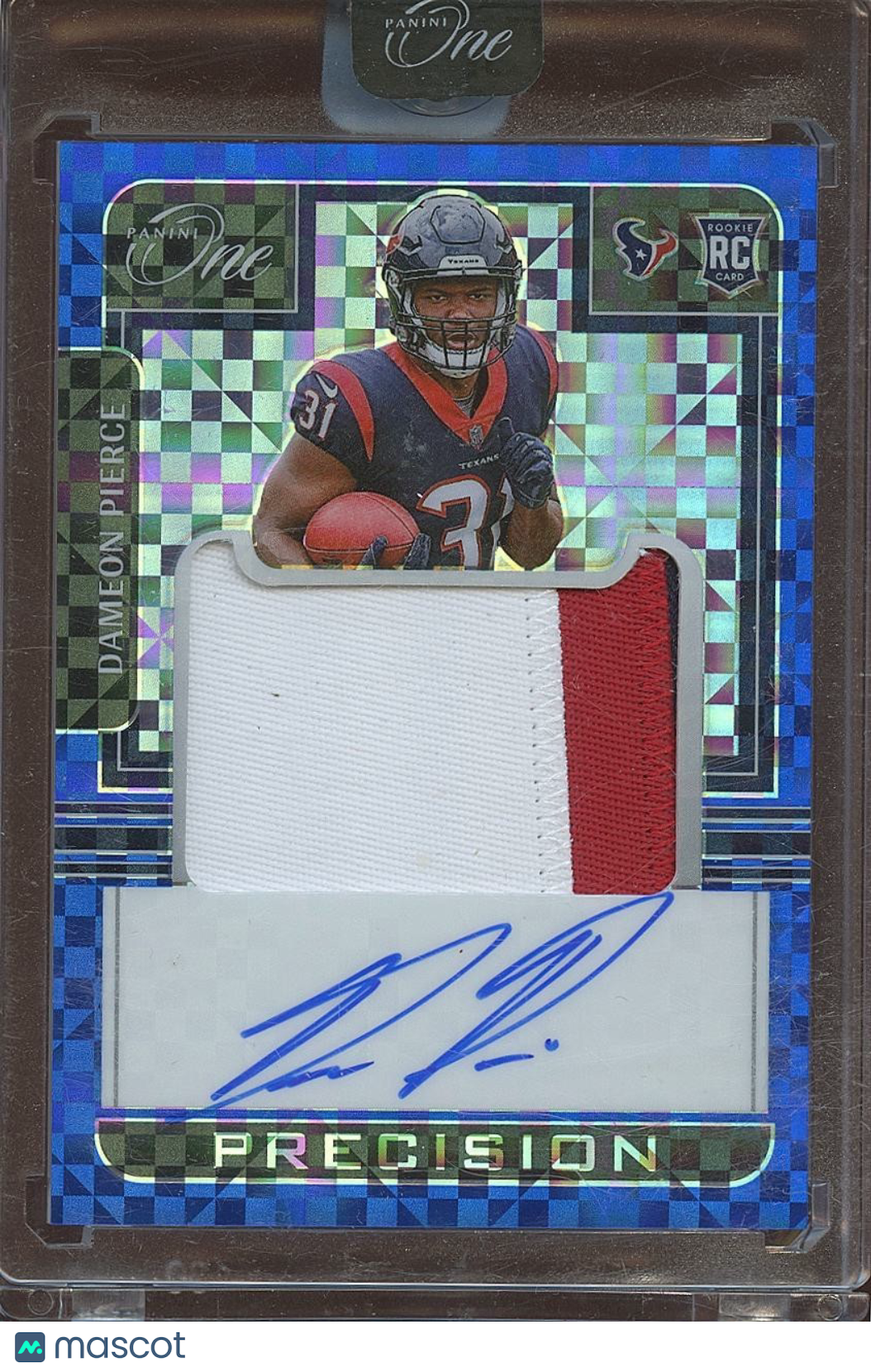 Dameon Pierce 2022 Panini One Auto Autograph Patch RC Houston Texans 19/75