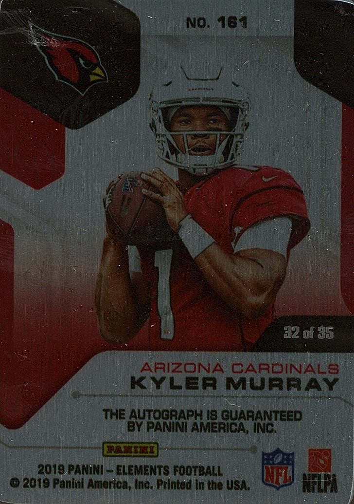 Kyler Murray 2019 Elements GOLD Auto Autograph RC Rookie Arizona Cardinals 32/35