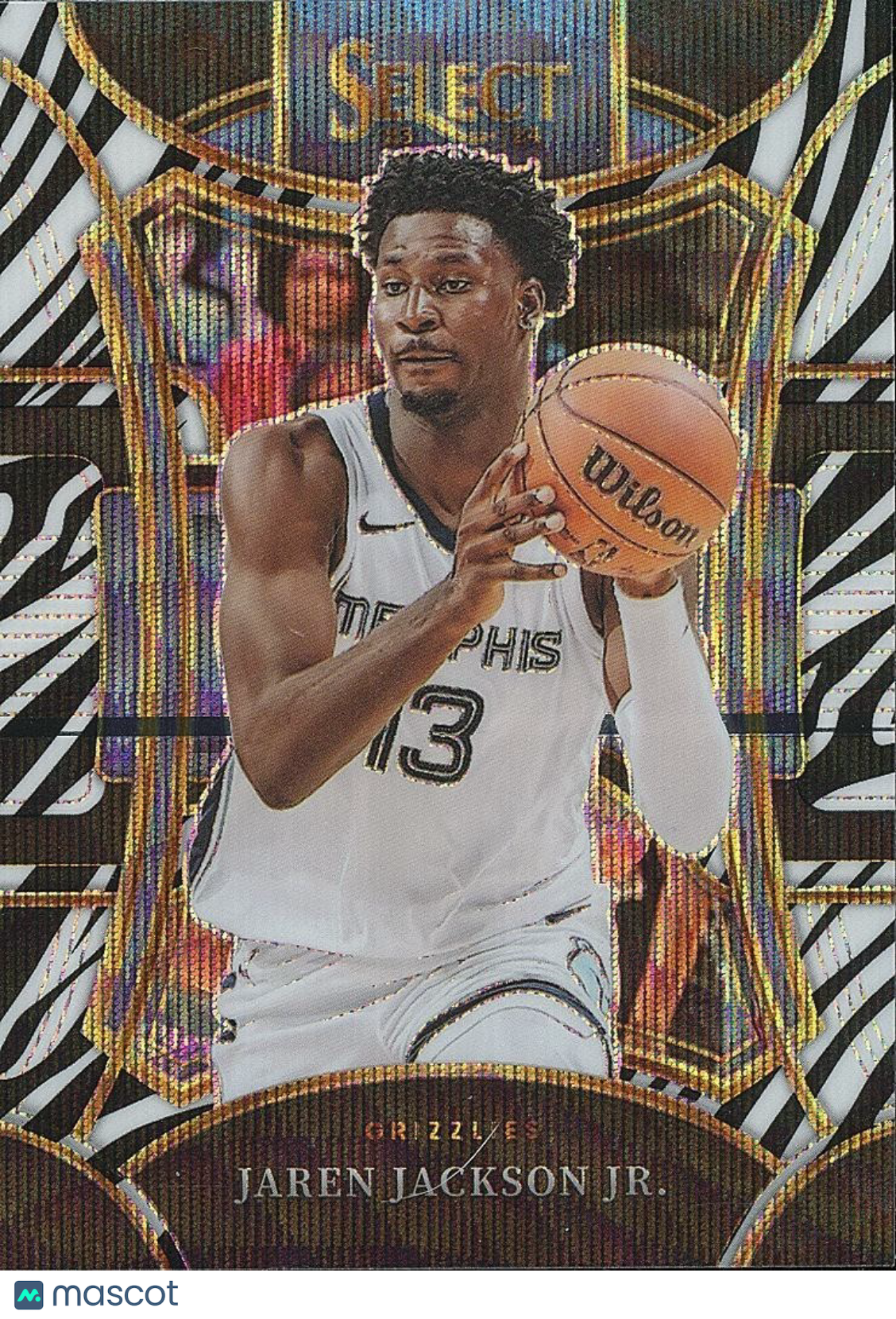 Jaren Jackson Jr. 2023-24 Select ZEBRA Prizm SSP SHORTPRINT Memphis Grizzlies
