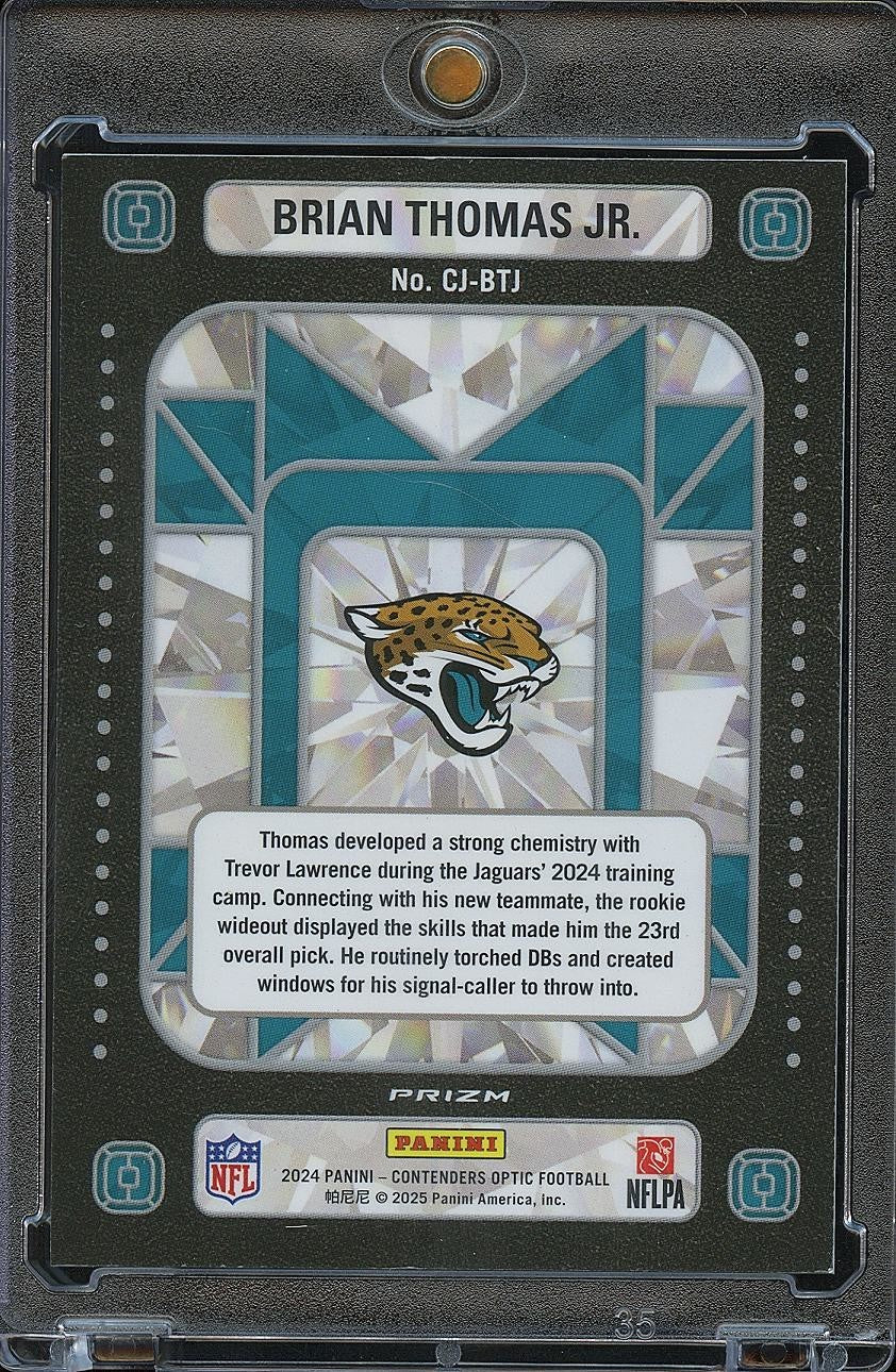 Brian Thomas Jr. 2024 Contenders Optic Crown Jewels SSP CASE HIT Rookie Jaguars