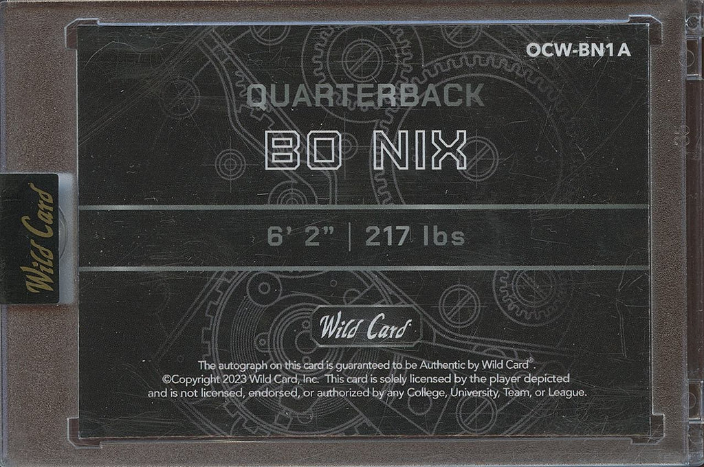 Bo Nix 2023 Wild Card Auto Autograph Rookie RC Oregon Ducks Broncos 1/2