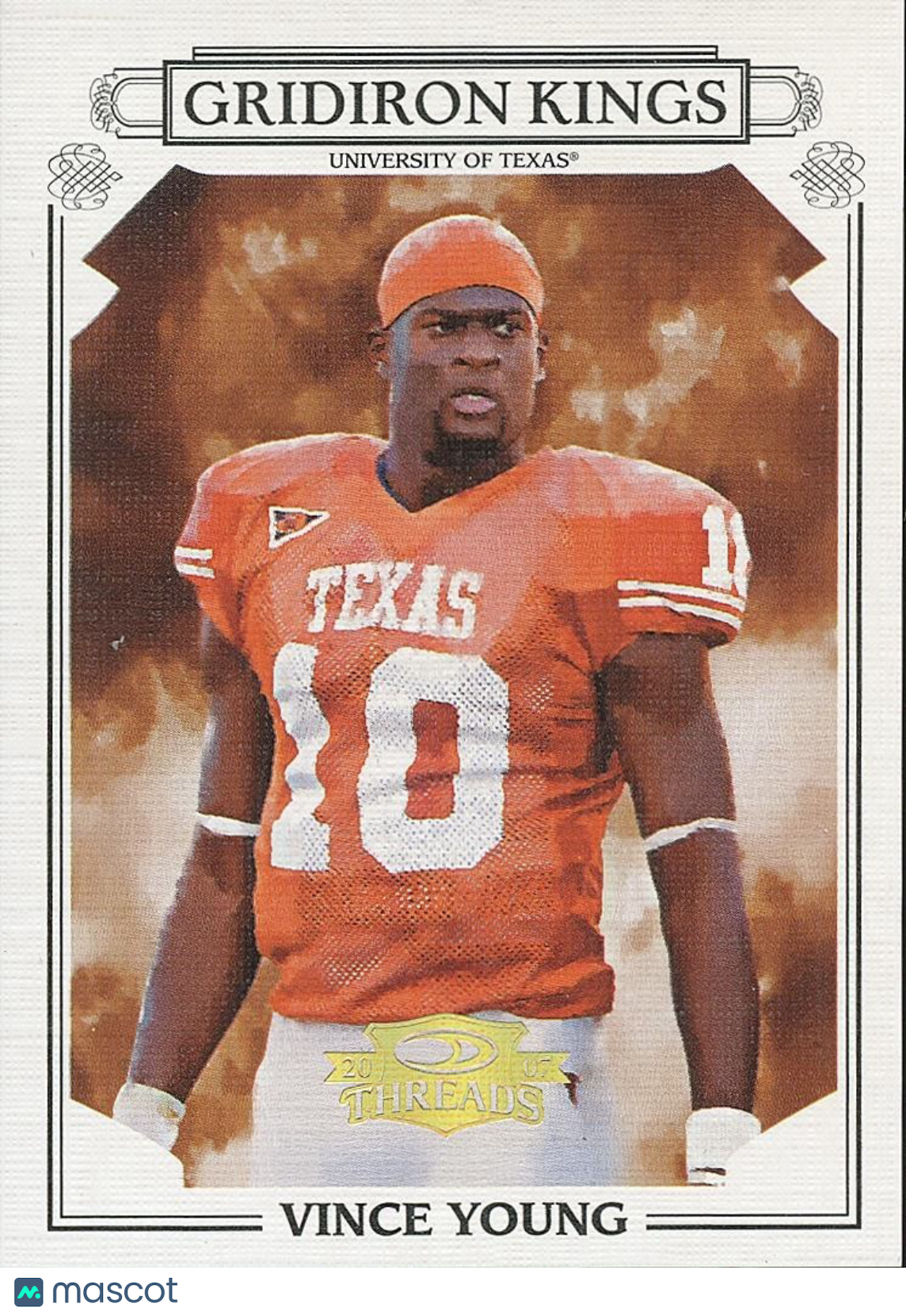 Vince Young 2007 Donruss Threads Gridiron Kings Texas Longhorns 7/100