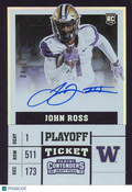 John Ross 2017 Contenders Auto Autograph SSP 4/15 Washington Huskies