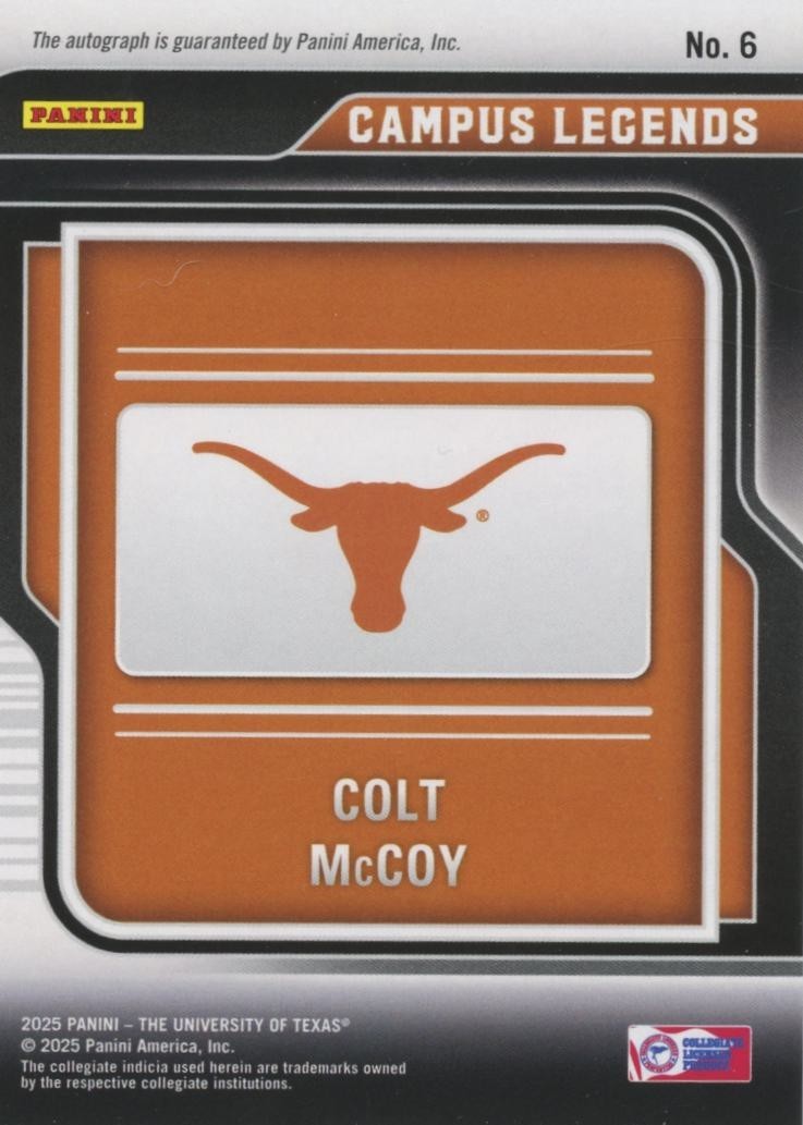 Colt Mccoy 2025 Contenders Legends PINK Auto Autograph Texas Longhorns 88/99