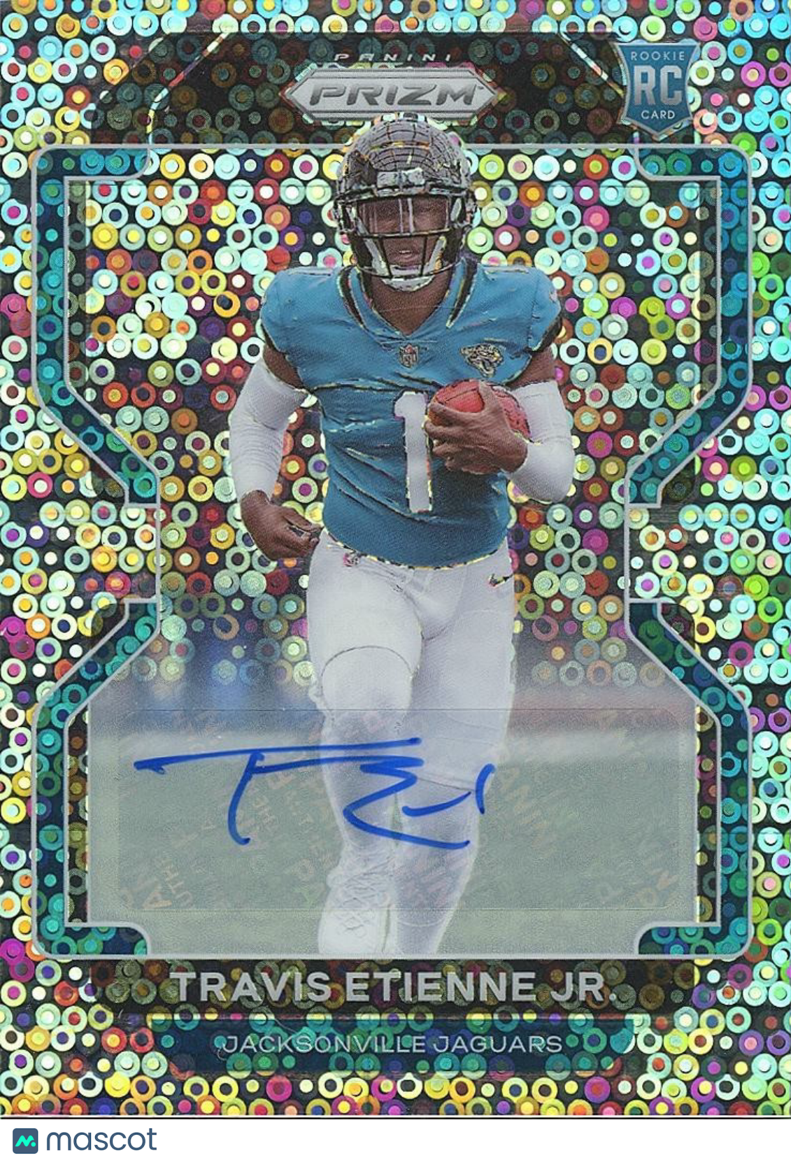 Travis Etienne Jr. 2021 Prizm Disco Auto Autograph Rookie Jacksonville Jaguars