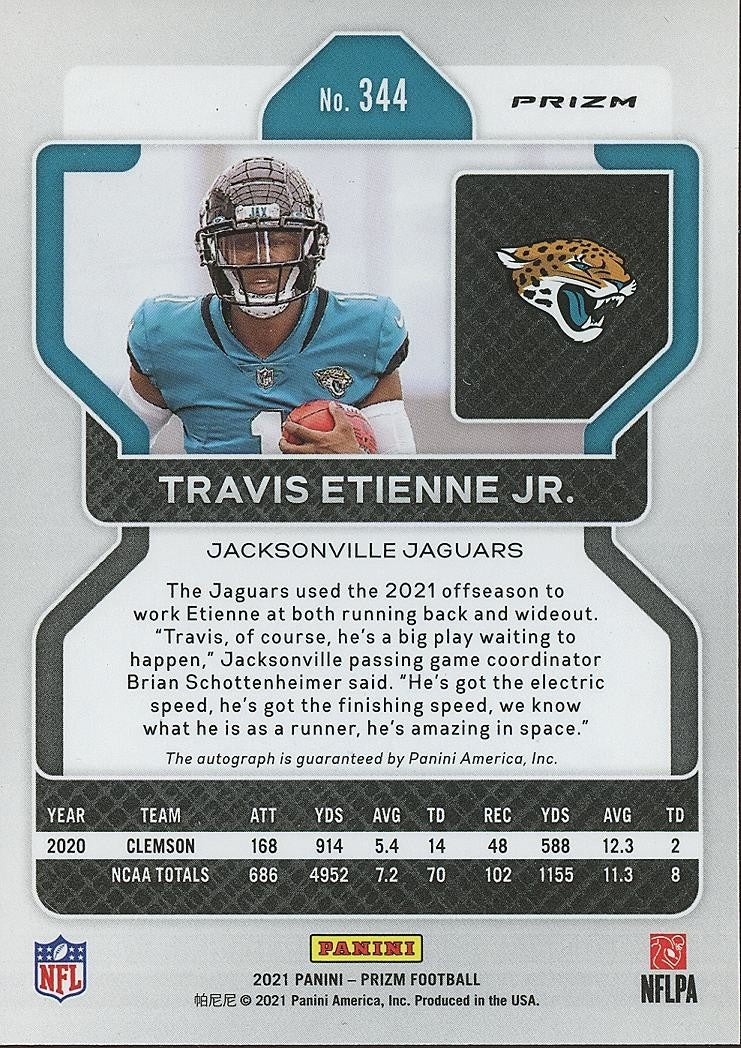 Travis Etienne Jr. 2021 Prizm Disco Auto Autograph Rookie Jacksonville Jaguars