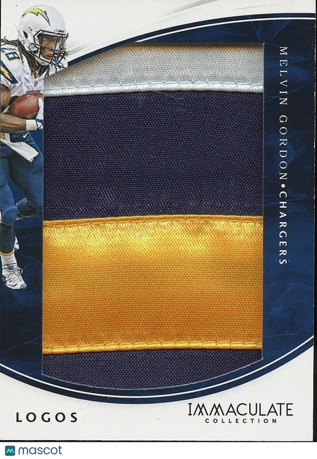 Melvin Gordon 2016 Immaculate Logos 3 Color Patch Los Angeles Chargers 1/15
