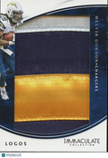 Melvin Gordon 2016 Immaculate Logos 3 Color Patch Los Angeles Chargers 1/15