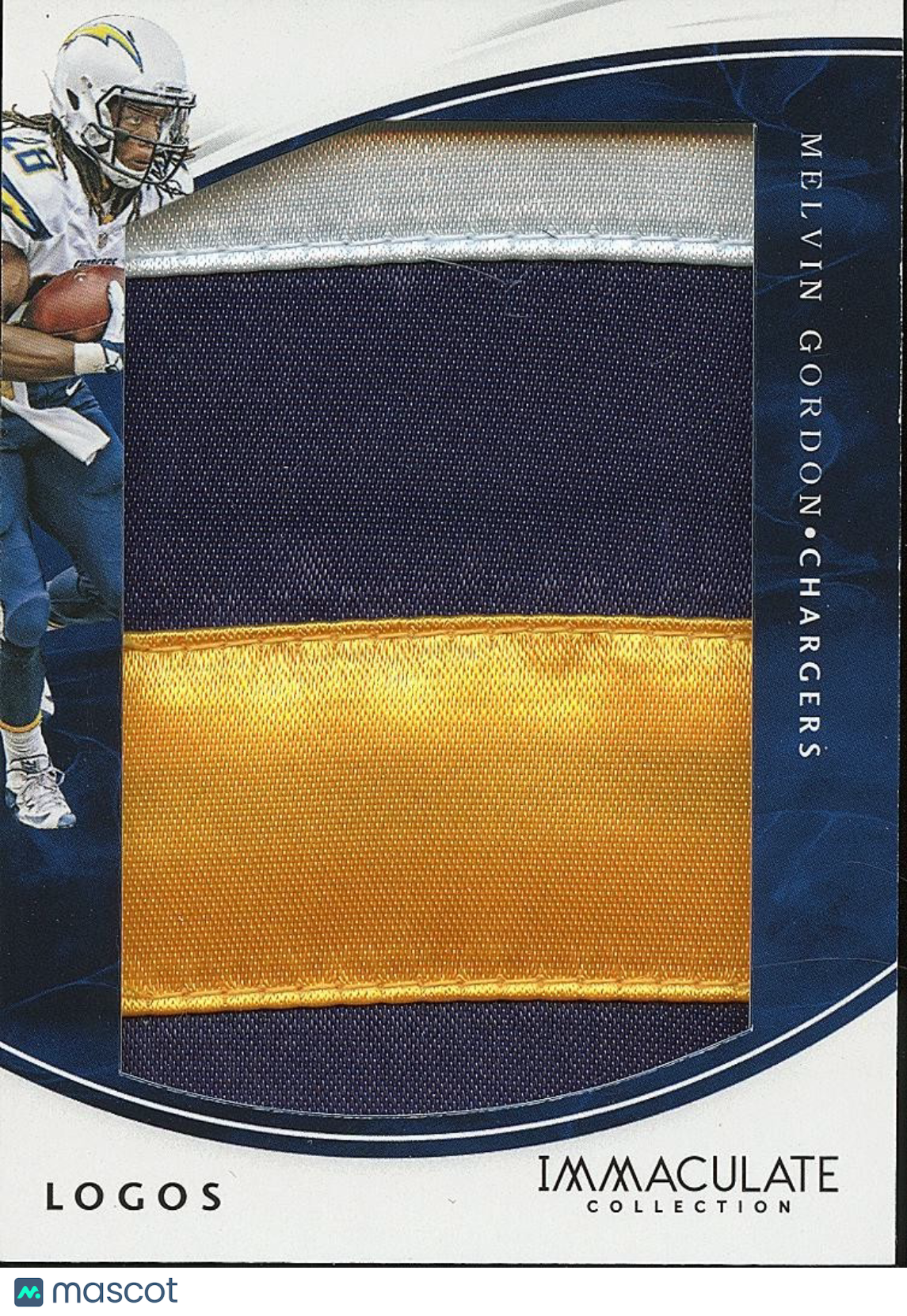 Melvin Gordon 2016 Immaculate Logos 3 Color Patch Los Angeles Chargers 1/15