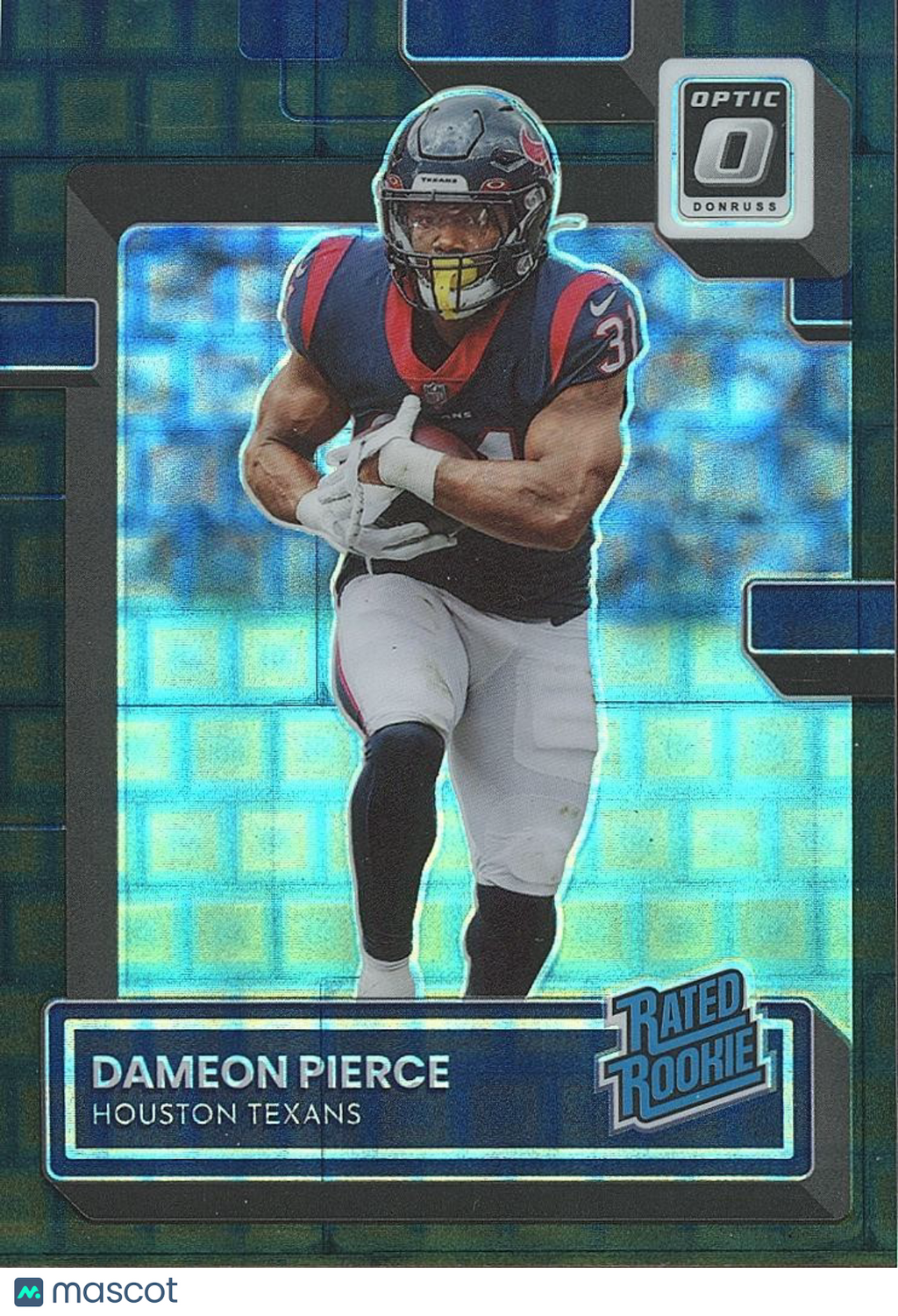 Dameon Pierce 2022 Optic Rated Rookie Black Pandora RC Houston Texans 22/25