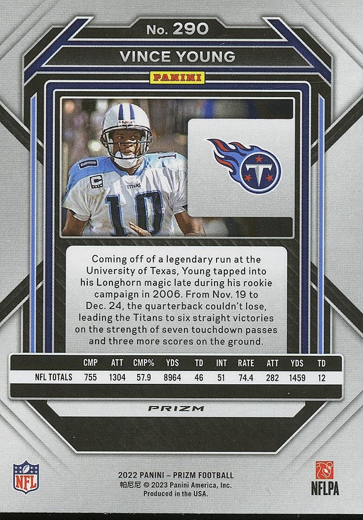 Vince Young 2022 Prizm Retail Blue Prizm SSP SHORTPRINT Titans Longhorns PR /11?