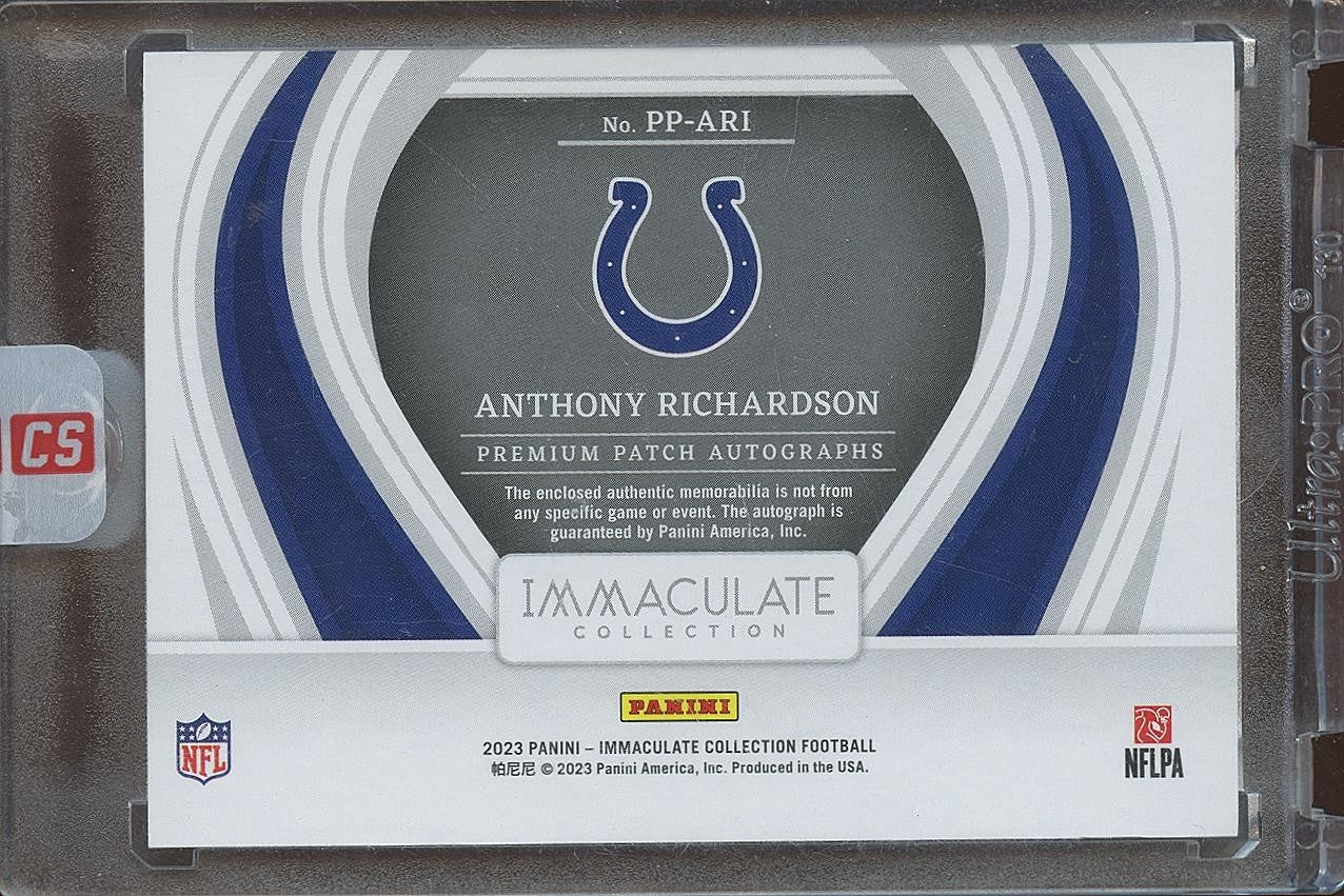 Anthony Richardson 2023 Immaculate Auto Autograph Patch Rookie RC Colts 2/25