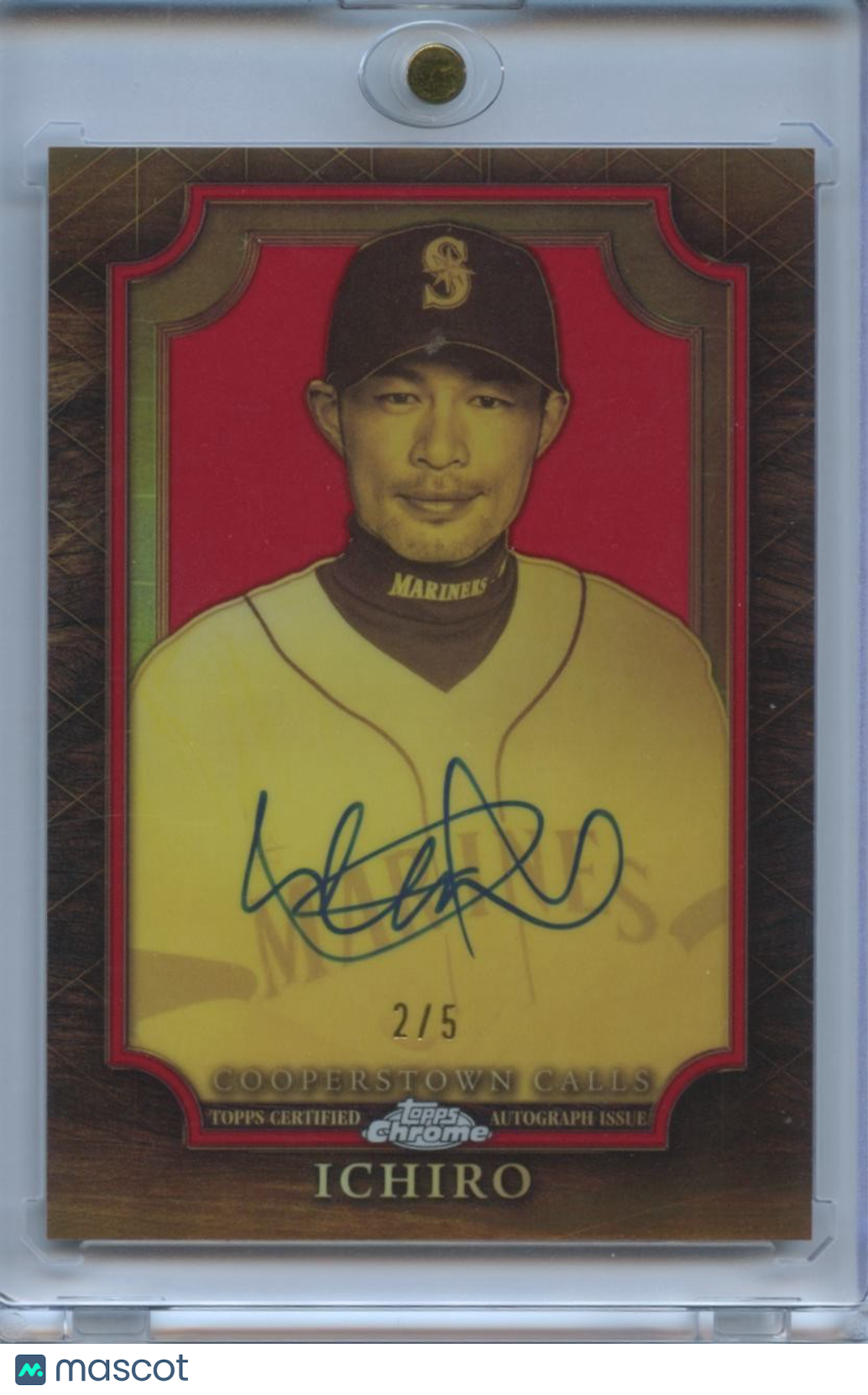 Ichiro 2025 Topps Chrome Allen & Ginter RED Auto Autograph Seattle Mariners 2/5