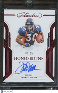 Terrell Davis 2023 Flawless Honored Ink Auto Autograph Denver Broncos 5/15