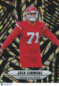Josh Simmons 2025 Elite Razzle Dazzle SSP CASE HIT RC Rookie KC Chiefs
