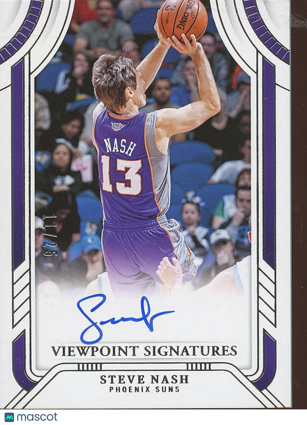Steve Nash 2024-25 National Treasures On Card Auto Autograph Phoenix Suns 11/25